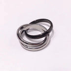 [LUXE JEWELRY] TRINITY 3.2MM RING BLACK CERAMIC