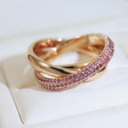 [LUXE JEWELRY] TRINITY 3.2MM RING PINK DIAMOND