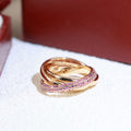 [LUXE JEWELRY] TRINITY 3.2MM RING PINK DIAMOND
