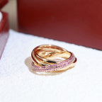 [LUXE JEWELRY] TRINITY 3.2MM RING PINK DIAMOND