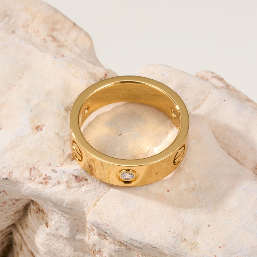 [LUXE JEWELRY] LOVE 4MM 1 DIAMOND RING
