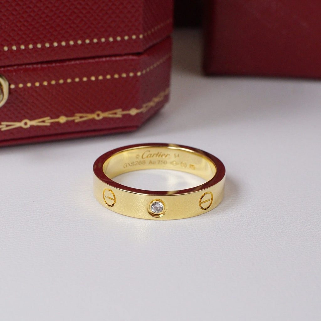 [LUXE JEWELRY] LOVE 4MM 1 DIAMOND RING