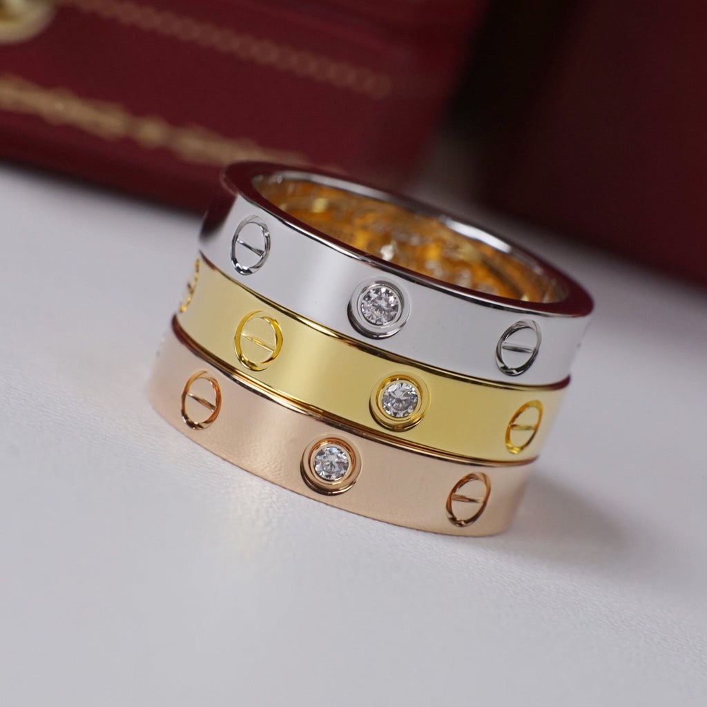[LUXE JEWELRY] LOVE 4MM 1 DIAMOND RING
