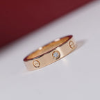 [LUXE JEWELRY] LOVE 4MM 1 DIAMOND RING