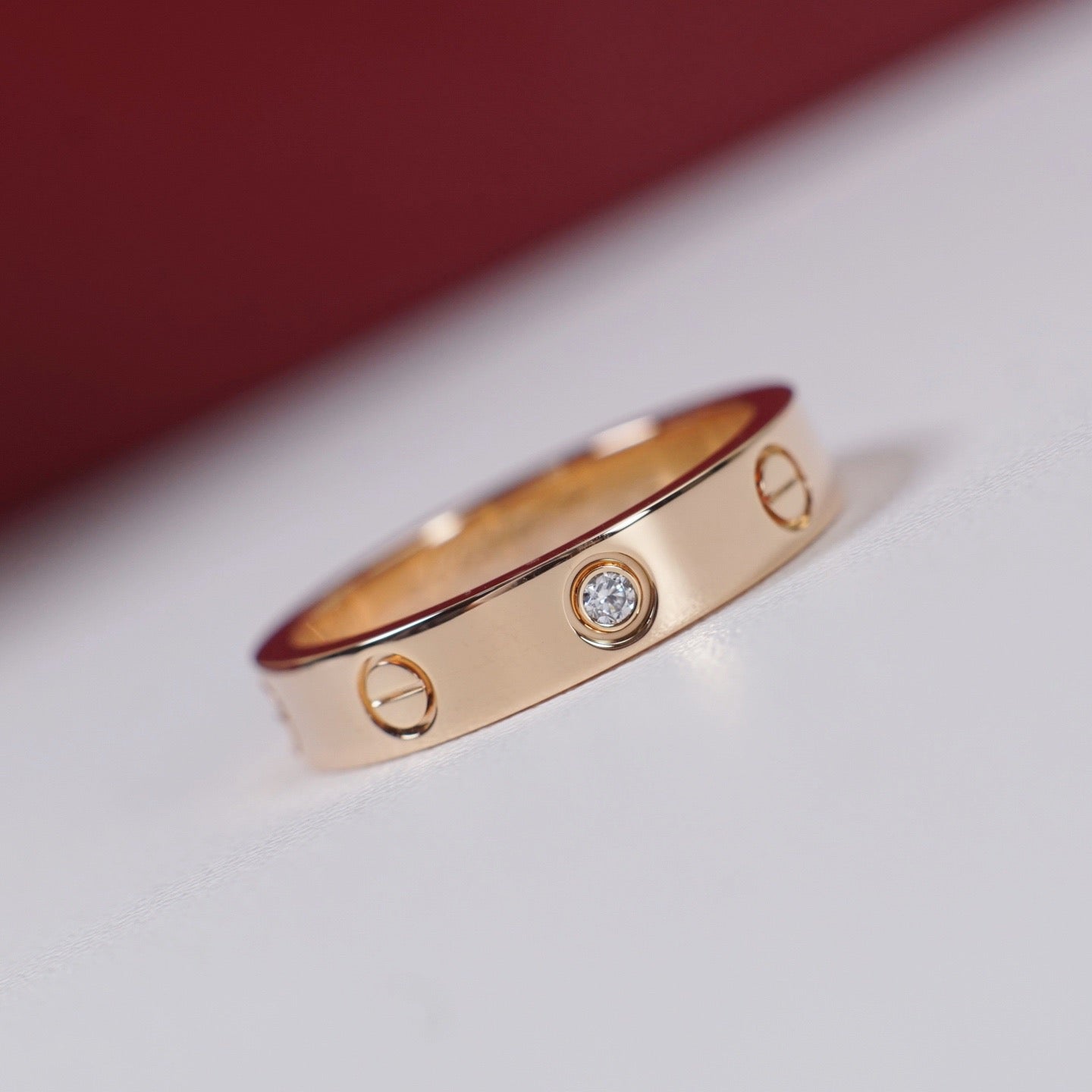[LUXE JEWELRY] LOVE 4MM 1 DIAMOND RING