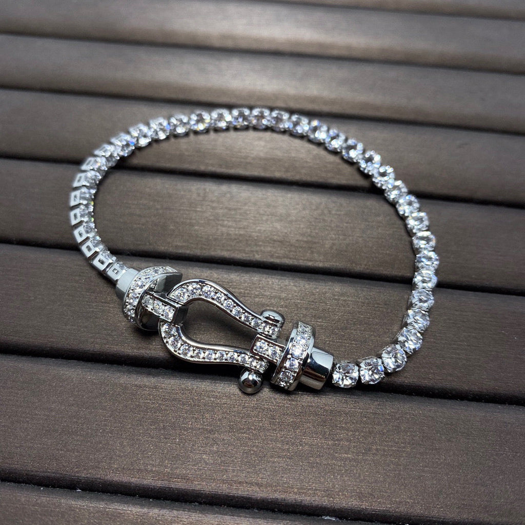 [LUXE JEWELRY]FORCE  HORSESHOE  DIAMOND TENNIS BRACELET