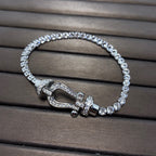 [LUXE JEWELRY]FORCE  HORSESHOE  DIAMOND TENNIS BRACELET