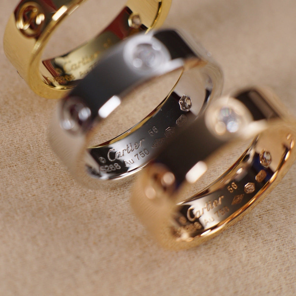 [LUXE JEWELRY] LOVE 5.5MM 3 DIAMOND RING