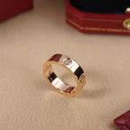 [LUXE JEWELRY] LOVE 5.5MM 3 DIAMOND RING