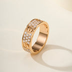 [LUXE JEWELRY] LOVE RING 5.5MM DIAMONDS PAVED