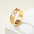 [LUXE JEWELRY] LOVE RING 5.5MM DIAMONDS PAVED