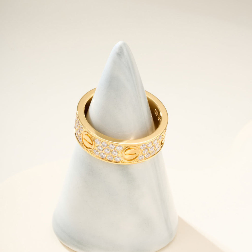 [LUXE JEWELRY] LOVE RING 5.5MM DIAMONDS PAVED