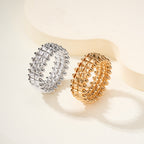 [LUXE JEWELRY] CLASH 9.2MM DOUBLE ROW RING