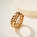 [LUXE JEWELRY] CLASH 9.2MM DOUBLE ROW RING
