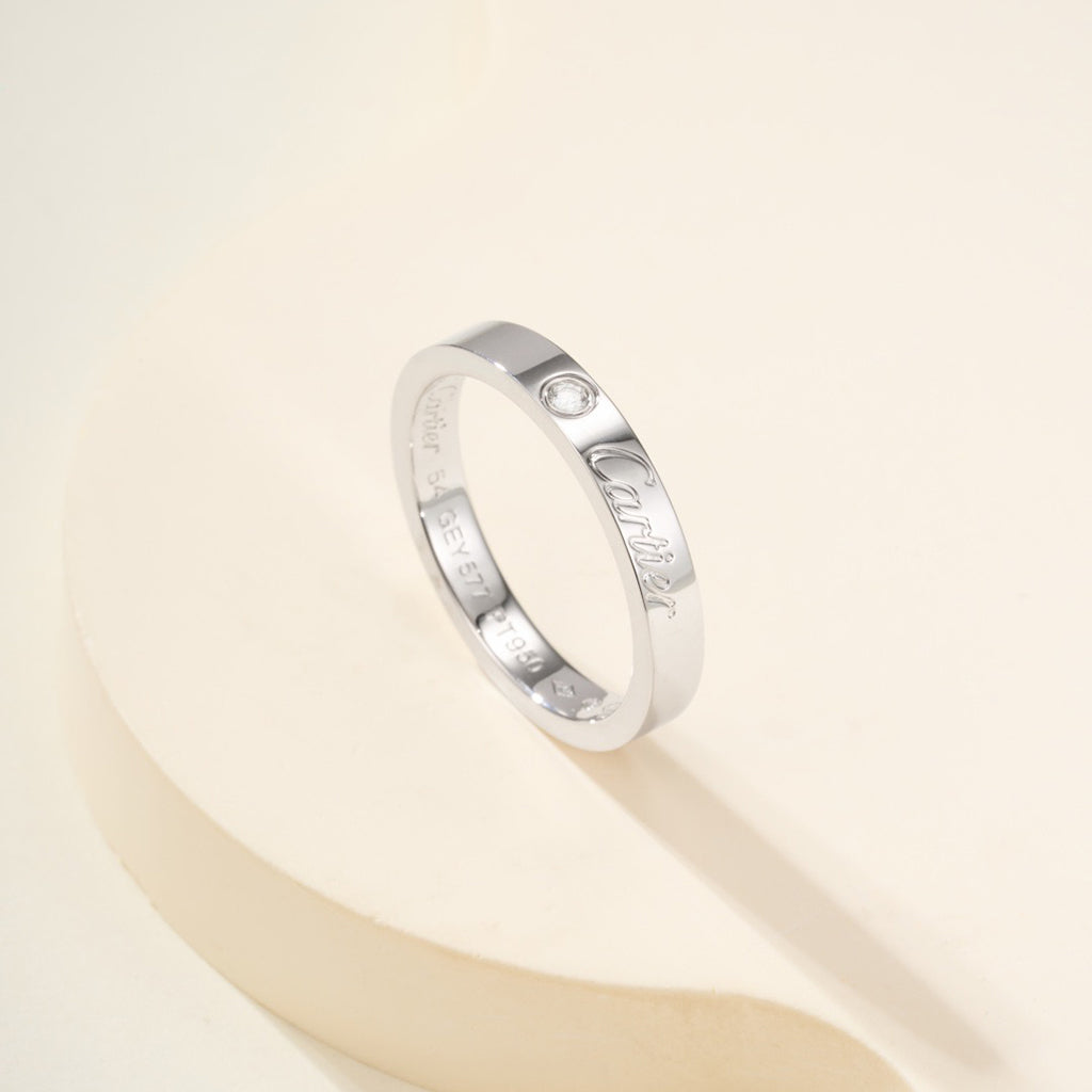 [LUXE JEWELRY] LOVE RING 4MM 1 DIAMOND