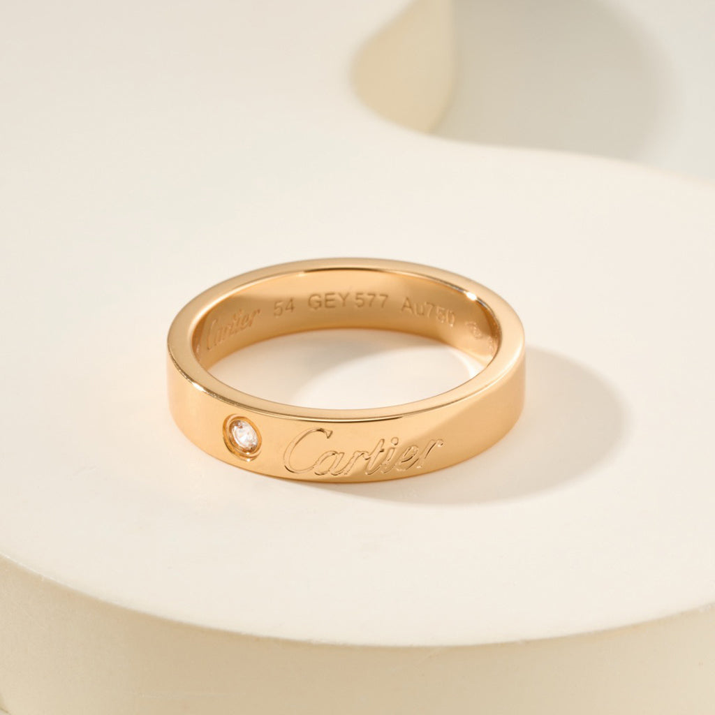 [LUXE JEWELRY] LOVE RING 4MM 1 DIAMOND