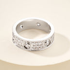 [LUXE JEWELRY] LOVE 5.5MM FULL-PAVE 6-DIAMOND RING