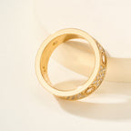 [LUXE JEWELRY] LOVE 5.5MM FULL-PAVE 6-DIAMOND RING