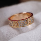[LUXE JEWELRY] LOVE RING 5.5MM DIAMONDS PAVED