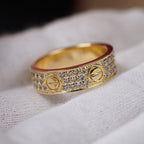 [LUXE JEWELRY] LOVE RING 5.5MM DIAMONDS PAVED