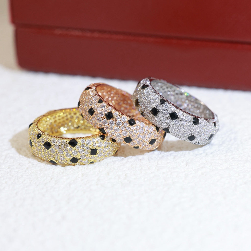 [LUXE JEWELRY] PANTHERE SPOTTED FULL DIAMOND RING