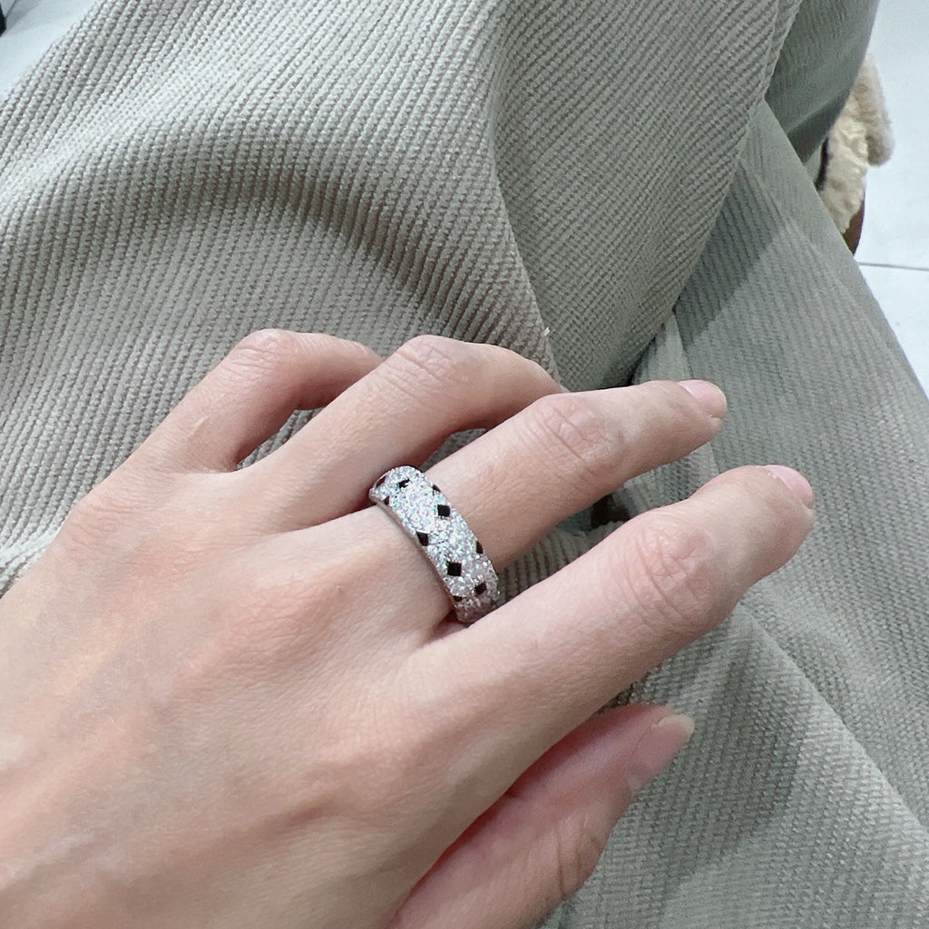 [LUXE JEWELRY] PANTHERE SPOTTED FULL DIAMOND RING