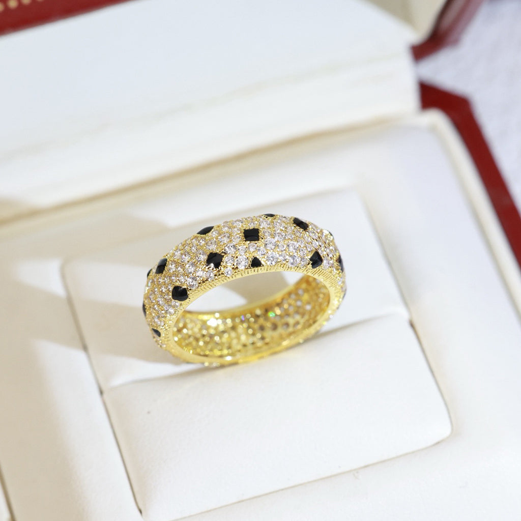 [LUXE JEWELRY] PANTHERE SPOTTED FULL DIAMOND RING