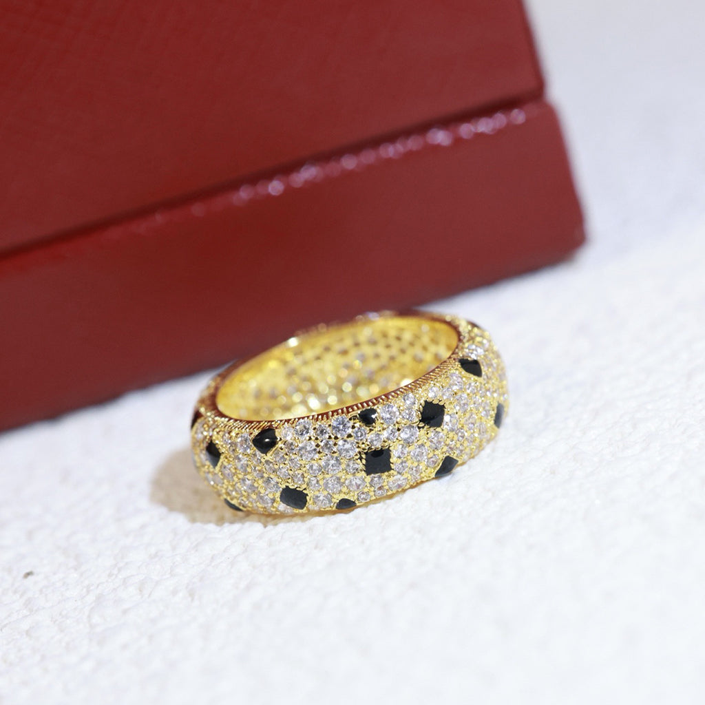 [LUXE JEWELRY] PANTHERE SPOTTED FULL DIAMOND RING