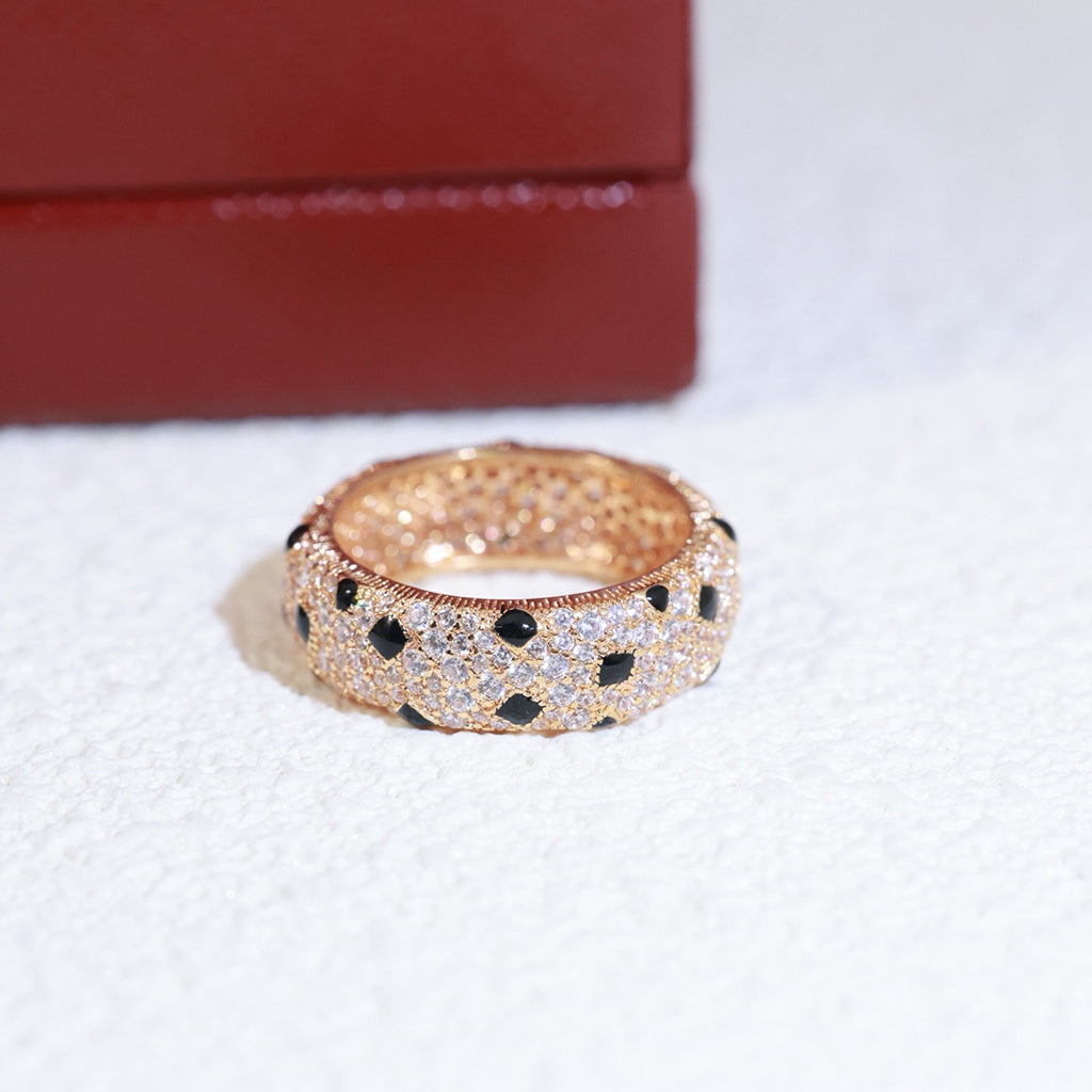 [LUXE JEWELRY] PANTHERE SPOTTED FULL DIAMOND RING