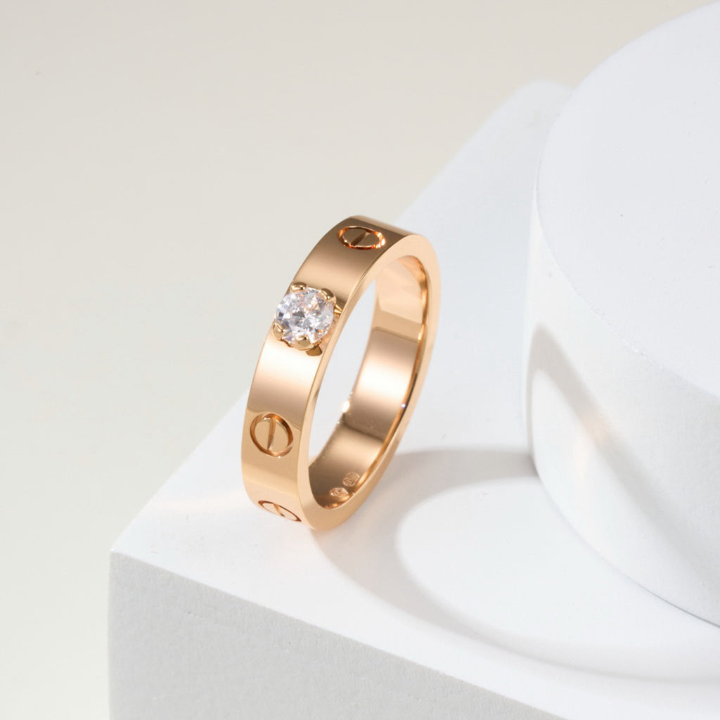 [LUXE JEWELRY] LOVE RING 3.6MM 1 BIG DIAMOND