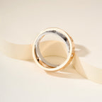 [LUXE JEWELRY] LOVE PINK GOLD SILVER DIAMOND DOUBLE RING