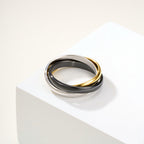 [LUXE JEWELRY] TRINITY 3.2MM RING BLACK CERAMIC