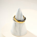 [LUXE JEWELRY] TRINITY 3.2MM RING BLACK CERAMIC