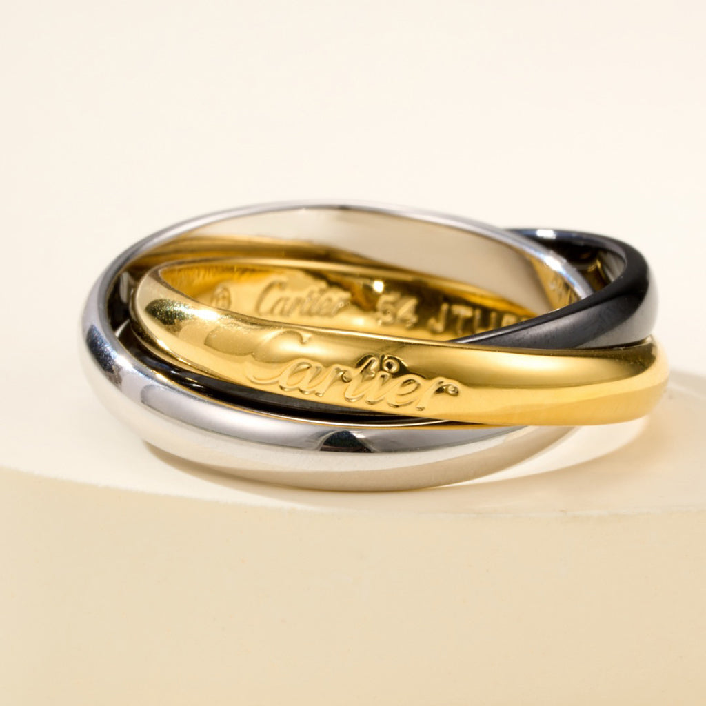 [LUXE JEWELRY] TRINITY 3.2MM RING BLACK CERAMIC