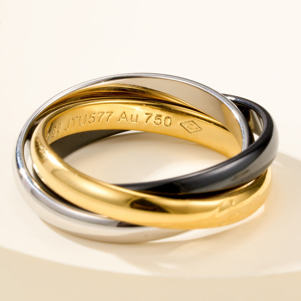 [LUXE JEWELRY] TRINITY 3.2MM RING BLACK CERAMIC