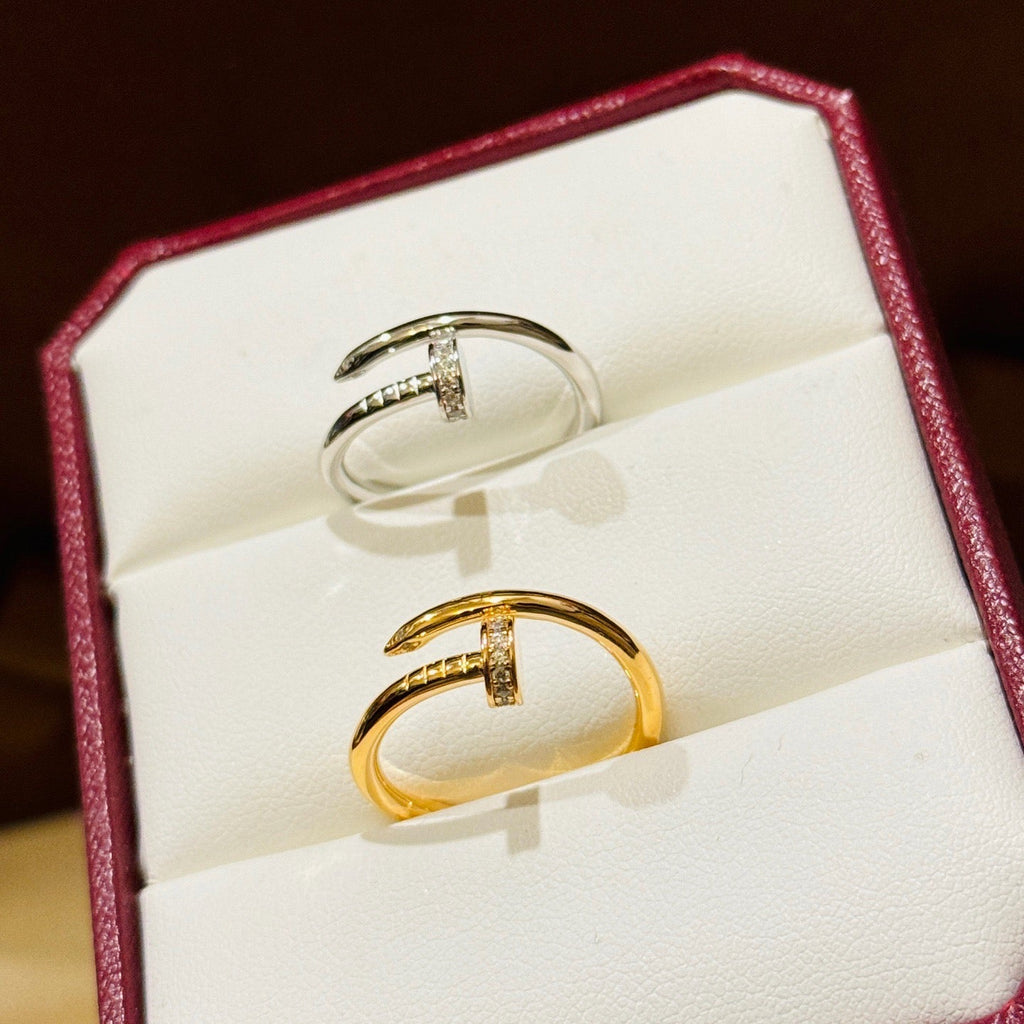 [LUXE JEWELRY] JUSTE 1.8MM HALF DIAMOND RING