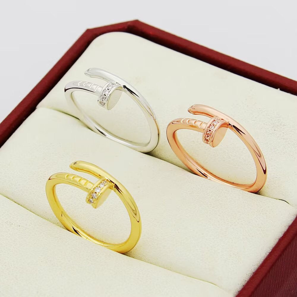 [LUXE JEWELRY] JUSTE 1.8MM HALF DIAMOND RING
