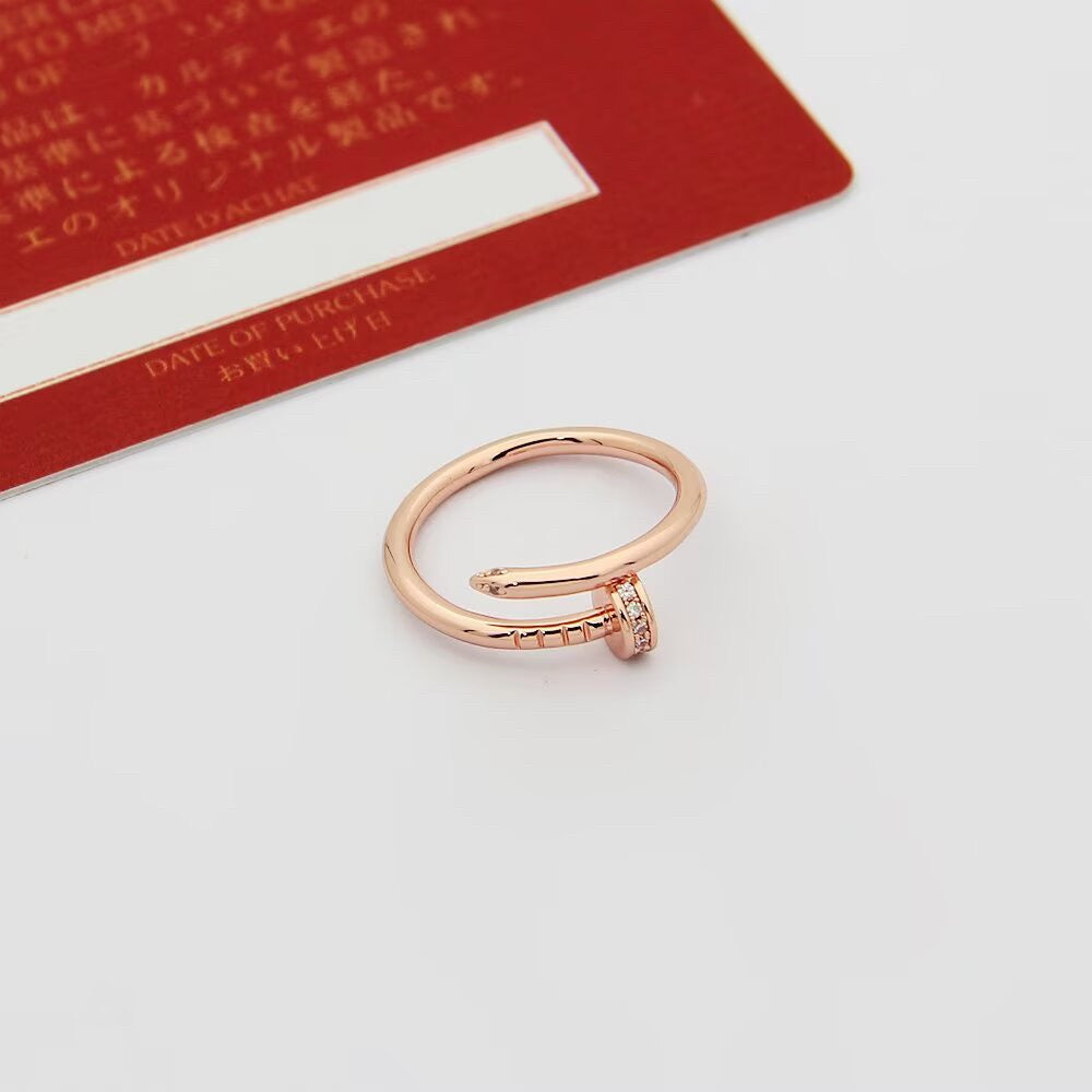 [LUXE JEWELRY] JUSTE 1.8MM HALF DIAMOND RING