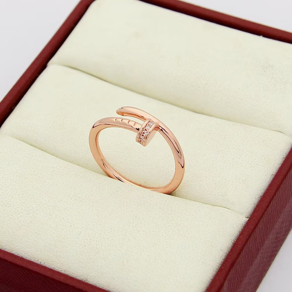 [LUXE JEWELRY] JUSTE 1.8MM HALF DIAMOND RING
