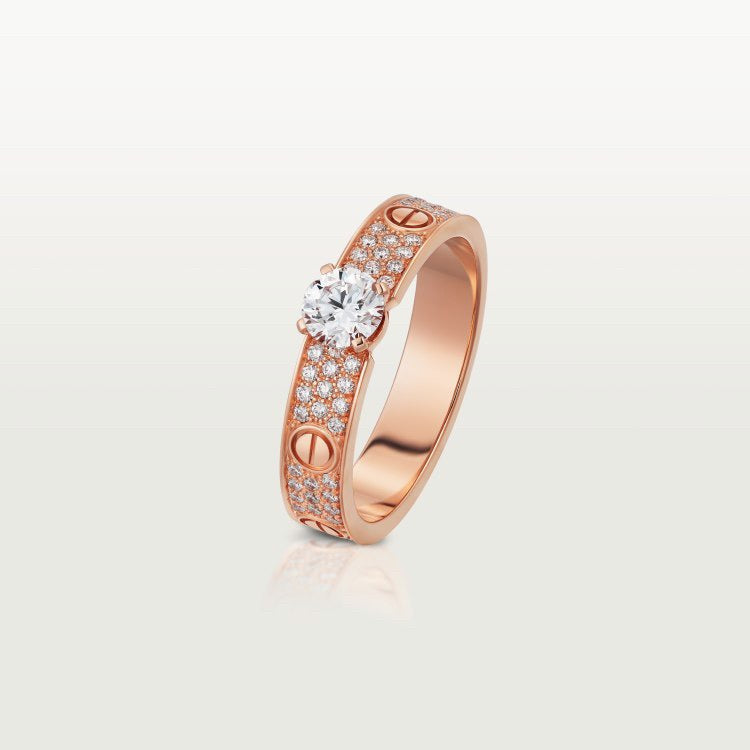 [LUXE JEWELRY] LOVE RING 3.6MM 1 BIG DIAMOND FULL DIAMOND