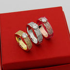 [LUXE JEWELRY] LOVE RING 3.6MM 1 BIG DIAMOND FULL DIAMOND