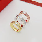 [LUXE JEWELRY] LOVE RING 3.6MM 1 BIG DIAMOND FULL DIAMOND