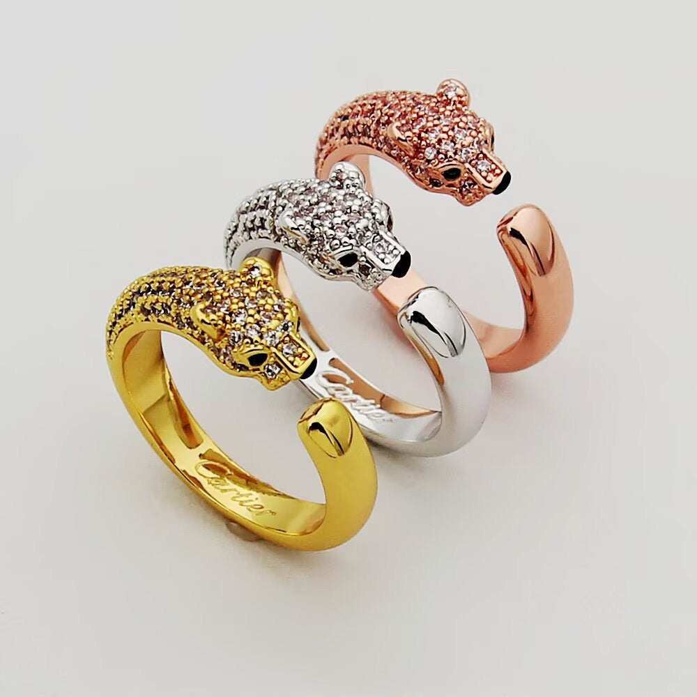 [LUXE JEWELRY] PANTHERE HALF DIAMOND SMALL RING