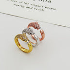 [LUXE JEWELRY] PANTHERE HALF DIAMOND SMALL RING
