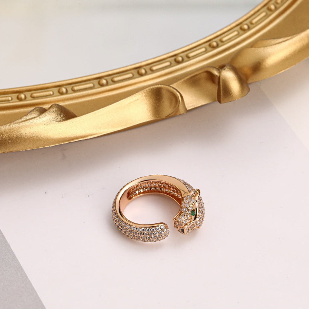 [LUXE JEWELRY] PANTHERE FULL DIAMOND SMALL RING