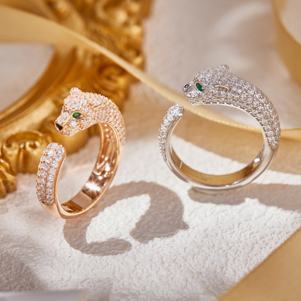 [LUXE JEWELRY] PANTHERE FULL DIAMOND SMALL RING