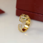 [LUXE JEWELRY] PANTHERE SPOTTED FULL DIAMOND MEDIUM RING