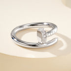 [LUXE JEWELRY] JUSTE RING 2.6MM HALF DIAMOND