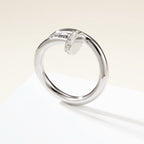 [LUXE JEWELRY] JUSTE RING 2.6MM HALF DIAMOND
