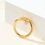 [LUXE JEWELRY] JUSTE RING 2.6MM HALF DIAMOND